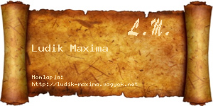 Ludik Maxima névjegykártya
